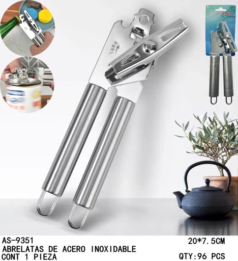 [AS-9351 [96 PZS/CAJA]] [AS-9351]ABRELATAS DE ACERO INOXIDABLE