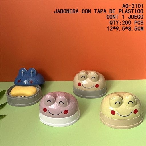 [AO-2101 [200 PZS/CAJA]] [AO-2101]JABONERA CON TAPA DE PLASTICO
