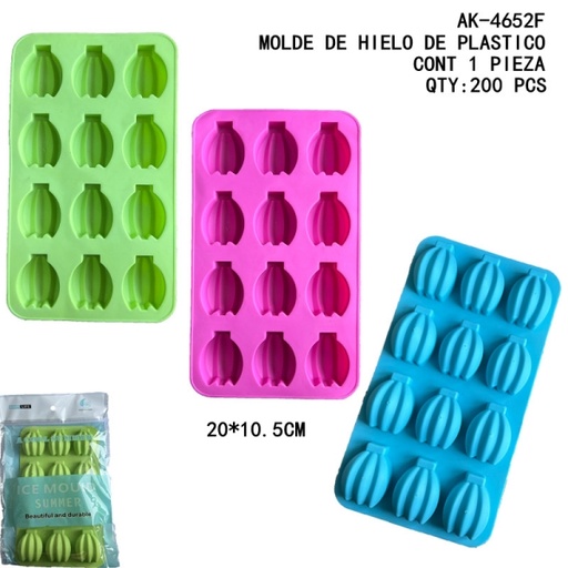 [AK-4652F [200 PZS/CAJA]] [AK-4652F]MOLDE DE HIELO DE PLASTICO