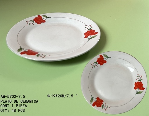 [AW-5702-7.5 [48 PZS/CAJA]] [AW-5702-7.5]PLATO DE CERAMICA
