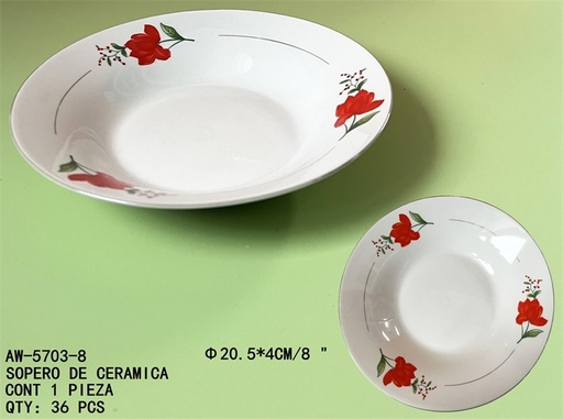 [AW-5703-8 [36 PZS/CAJA]] [AW-5703-8]SOPERO DE CERAMICA