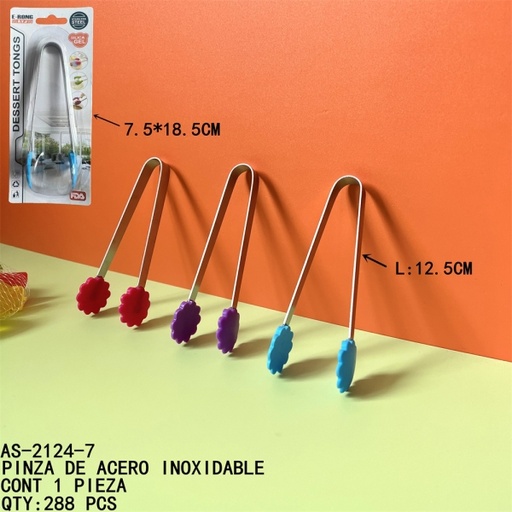 [AS-2124-7 [288 PZS/CAJA]] [AS-2124-7]PINZA DE ACERO INOXIDABLE
