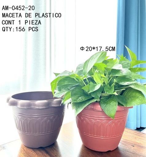 [AM-0452-20 [156 PZS/CAJA]] [AM-0452-20]MACETA DE PLASTICO