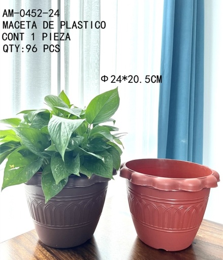[AM-0452-24 [96 PZS/CAJA]] [AM-0452-24]MACETA DE PLASTICO