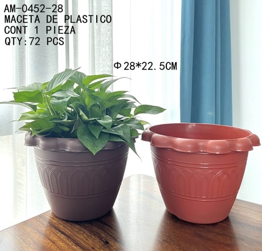 [AM-0452-28 [72 PZS/CAJA]] [AM-0452-28]MACETA DE PLASTICO
