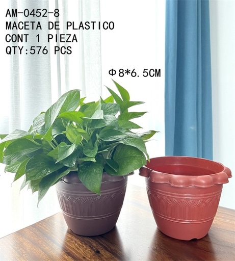 [AM-0452-8 [576 PZS/CAJA]] [AM-0452-8]MACETA DE PLASTICO