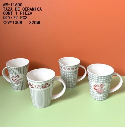 [AW-1160C [72 PZS/CAJA]] [AW-1160C]TAZA DE CERAMICA