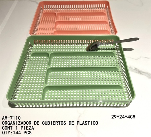 [AM-7110 [144 PZS/CAJA]] [AM-7110]ORGANIZADOR DE CUBIERTOS DE PLASTICO