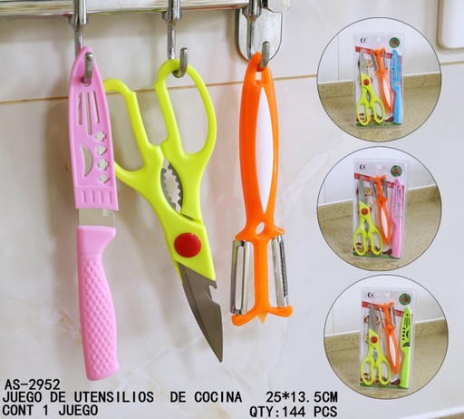 [AS-2952 [144 PZS/CAJA]] [AS-2952]JUEGO DE UTENSILIOS DE COCINA