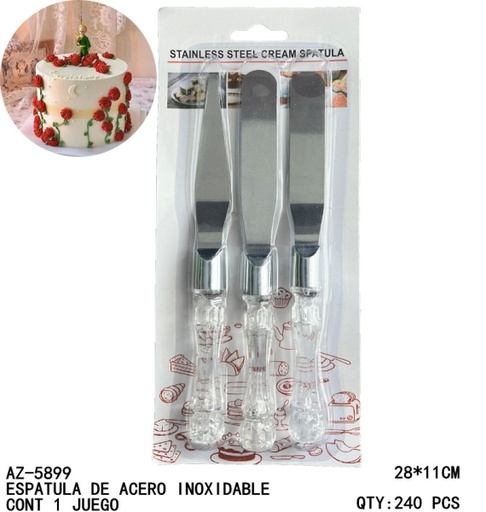 [AZ-5899 [240 PZS/CAJA]] [AZ-5899]ESPATULA DE ACERO INOXIDABLE