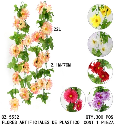 [CZ-5532 [300 PZS/CAJA]] [CZ-5532]FLORES ARTIFICIALES DE PLASTICO