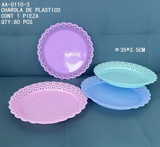 [AA-0110-3 [80 PZS/CAJA]] [AA-0110-3] CHAROLA DE PLASTICO