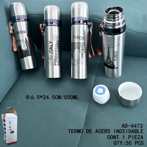 [AD-4473 [50 PZS/CAJA]] [AD-4473]TERMO DE ACERO INOXIDABLE