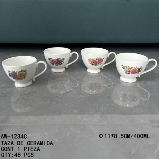 [AW-1234C [48 PZS/CAJA]] [AW-1234C]TAZA DE CERAMICA