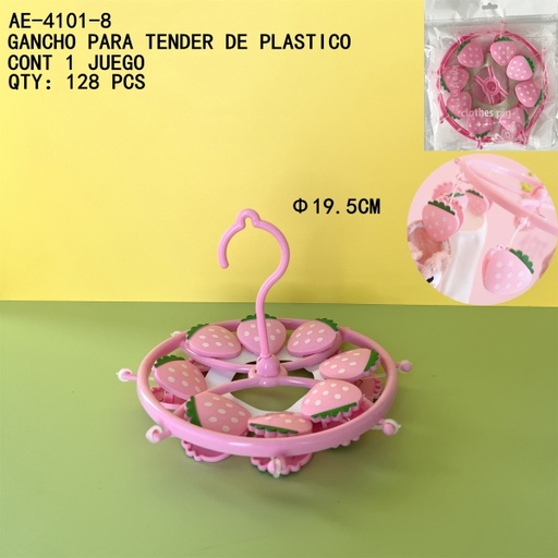[AE-4101-8 [128 PZS/CAJA]] [AE-4101-8]GANCHO PARA TENDER DE PLASTICO