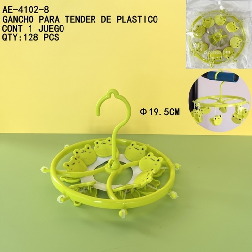 [AE-4102-8 [128 PZS/CAJA]] [AE-4102-8]GANCHO PARA TENDER DE PLASTICO