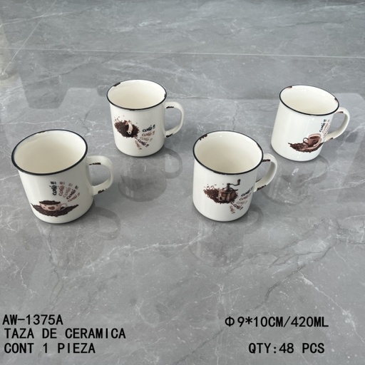 [AW-1375A [48 PZS/CAJA]] [AW-1375A]TAZA DE CERAMICA