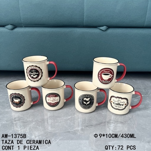 [AW-1375B [72 PZS/CAJA]] [AW-1375B]TAZA DE CERAMICA
