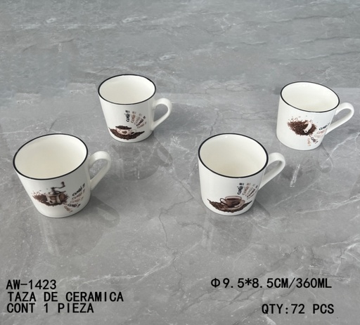 [AW-1423 [72 PZS/CAJA]] [AW-1423]TAZA DE CERAMICA