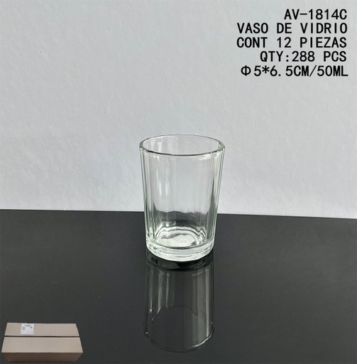 [AV-1814C [288 PZS/CAJA]] [AV-1814C]VASO DE VIDRIO
