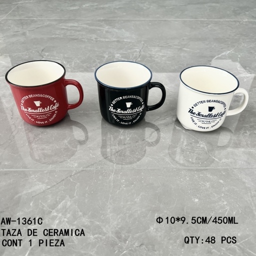 [AW-1361C [48 PZS/CAJA]] [AW-1361C]TAZA DE CERAMICA