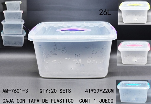 [AM-7601-3 [20 PZS/CAJA]] [AM-7601-3]CAJA CON TAPA DE PLASTICO