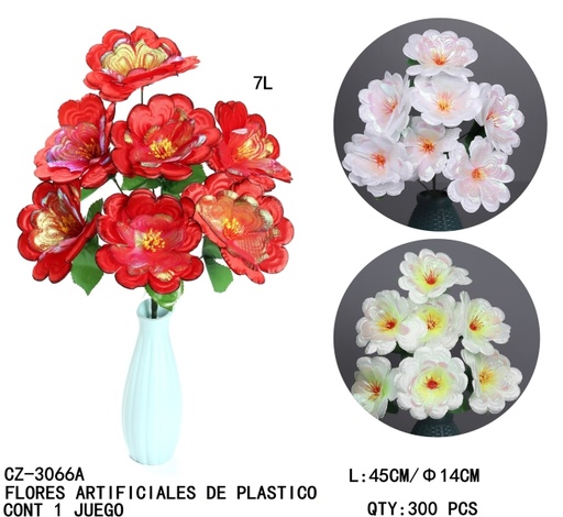 [CZ-3066A [300 PZS/CAJA]] [CZ-3066A]B-FLORES ARTIFICIALES DE PLASTICO