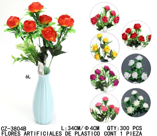 [CZ-3804B [300 PZS/CAJA]] [CZ-3804B]B-FLORES ARTIFICIALES DE PLASTICO
