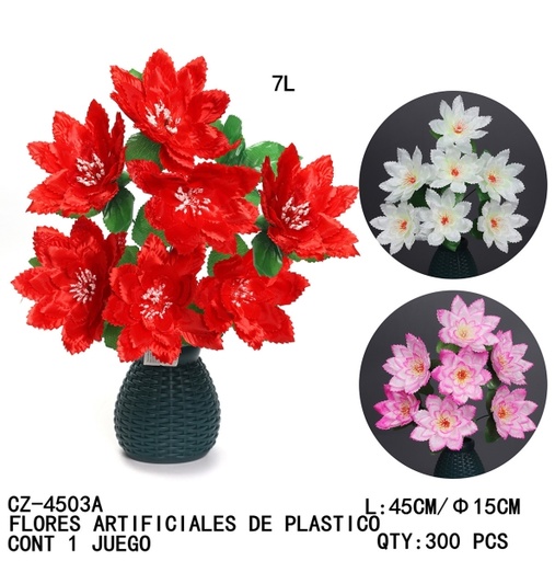 [CZ-4503A [300 PZS/CAJA]] [CZ-4503A]B-FLORES ARTIFICIALES DE PLASTICO
