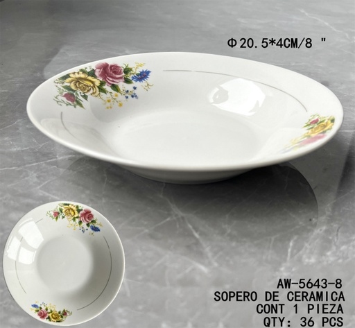 [AW-5643-8 [36 PZS/CAJA]] [AW-5643-8]SOPERO DE CERAMICA