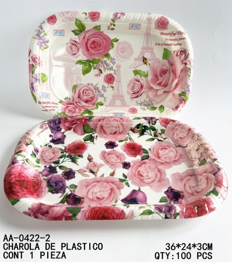 [AA-0422-2 [100 PZS/CAJA]] [AA-0422-2]CHAROLA DE PLASTICO