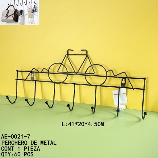 [AE-0021-7 [60 PZS/CAJA]] [AE-0021-7]PERCHERO DE METAL