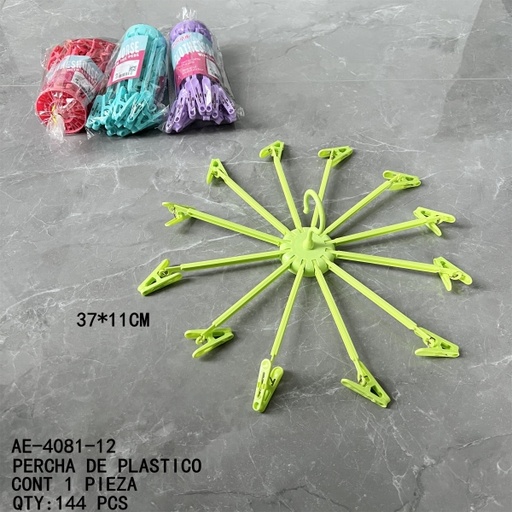 [AE-4081-12 [144 PZS/CAJA]] [AE-4081-12]PERCHA DE PLASTICO
