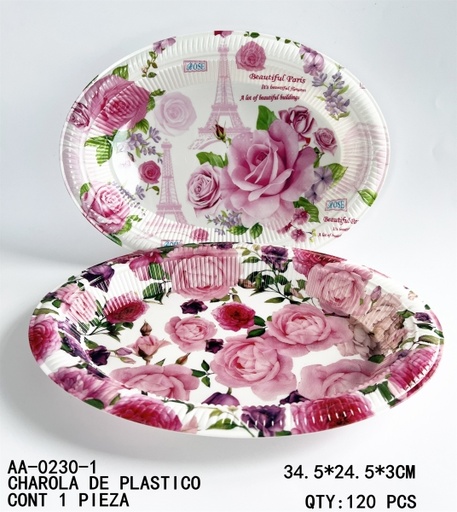 [AA-0230-1 [120 PZS/CAJA]] [AA-0230-1]CHAROLA DE PLASTICO