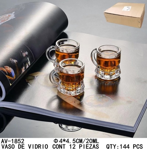 [AV-1852 [144 PZS/CAJA]] [AV-1852]VASO DE VIDRIO