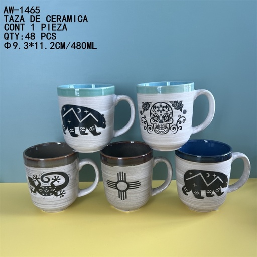 [AW-1465 [48 PZS/CAJA]] [AW-1465]TAZA DE CERAMICA