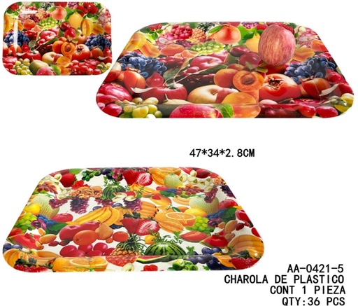 [AA-0421-5 [36 PZS/CAJA]] [AA-0421-5]CHAROLA DE PLASTICO