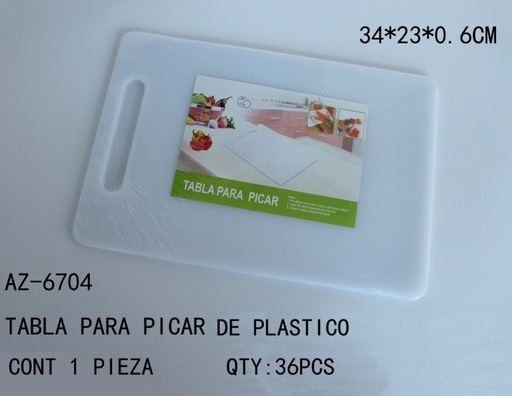 [AZ-6704 [36 PZS/CAJA]] [AZ-6704]TABLA PARA PICAR DE PLASTICO