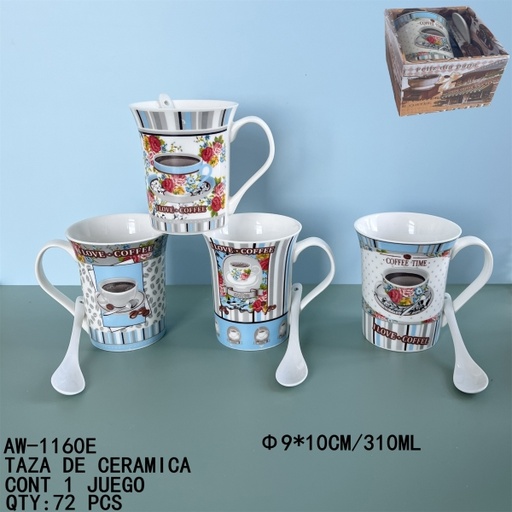 [AW-1160E [72 PZS/CAJA]] [AW-1160E]TAZA DE CERAMICA