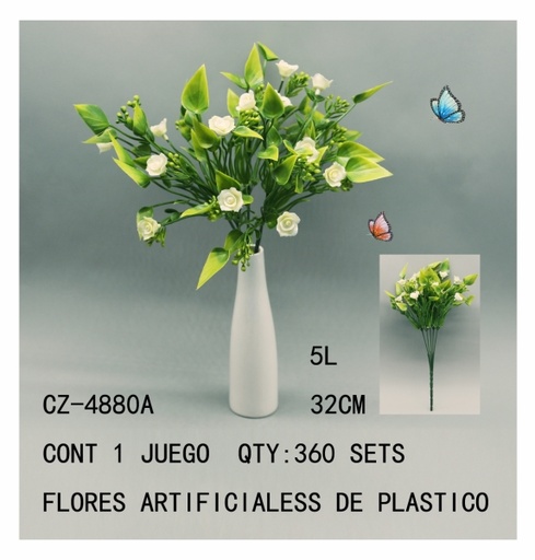 [CZ-4880A [360 PZS/CAJA]] [CZ-4880A]FLORES ARTIFICIALES DE PLASTICO