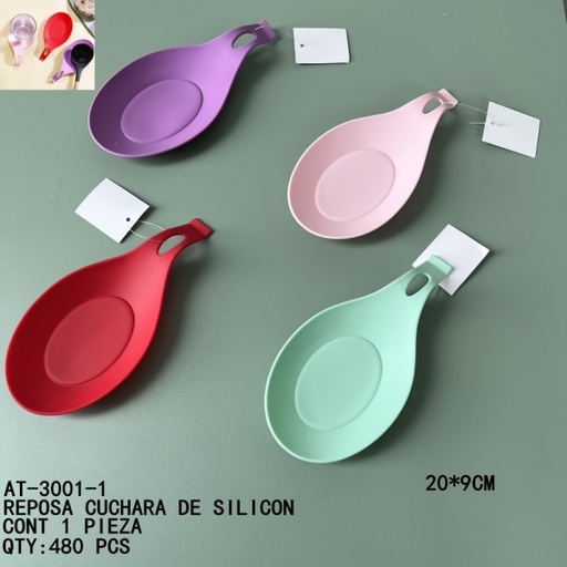 [AT-3001-1 [480 PZS/CAJA]] [AT-3001-1]REPOSA CUCHARA DE SILICON