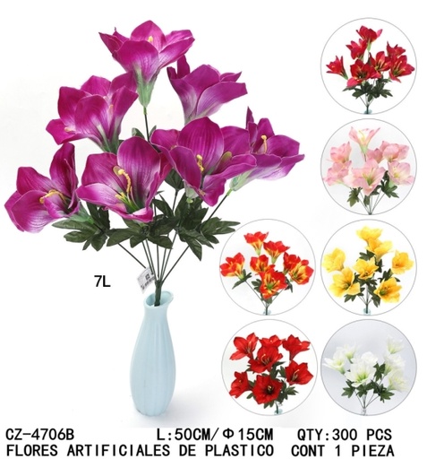 [CZ-4706B [300 PZS/CAJA]] [CZ-4706B]FLORES ARTIFICIALES DE PLASTICO