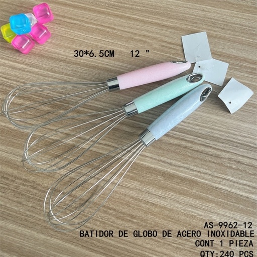 [AS-9962-12 [240 PZS/CAJA]] [AS-9962-12]BATIDOR DE GLOBO DE ACERO INOXIDABLE