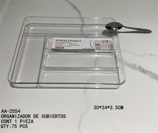 [AA-2554 [75 PZS/CAJA]] [AA-2554]ORGANIZADOR DE CUBIERTOS