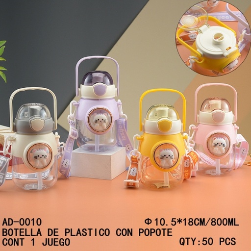 [AD-0010 [50 PZS/CAJA]] [AD-0010]BOTELLA DE PLASTICO CON POPOTE