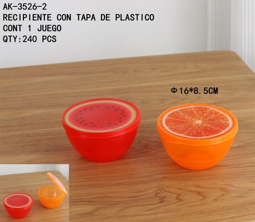 [AK-3526-2 [240 PZS/CAJA]] [AK-3526-2]RECIPIENTE CON TAPA DE PLASTICO