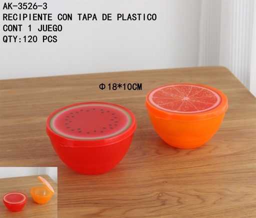 [AK-3526-3 [120 PZS/CAJA]] [AK-3526-3]RECIPIENTE CON TAPA DE PLASTICO
