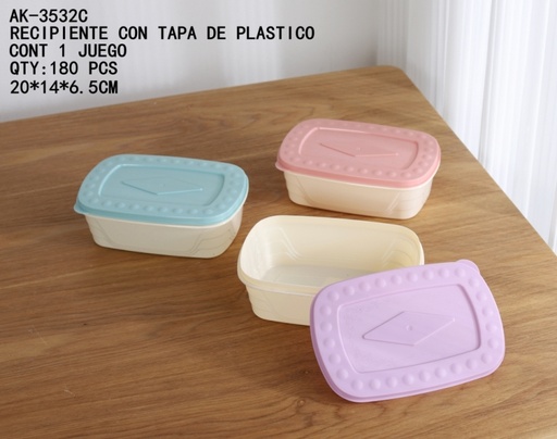 [AK-3532C [180 PZS/CAJA]] [AK-3532C]RECIPIENTE CON TAPA DE PLASTICO