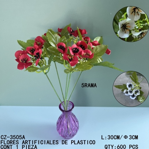 [CZ-3505A [600 PZS/CAJA]] [CZ-3505A]FLORES ARTIFICIALES DE PLASTICO