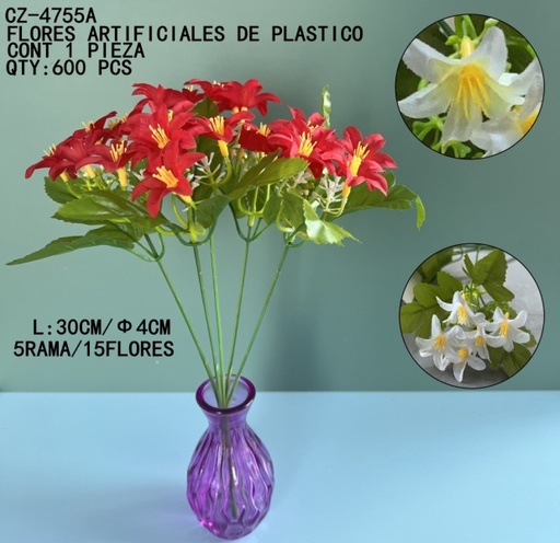 [CZ-4755A [600 PZS/CAJA]] [CZ-4755A]FLORES ARTIFICIALES DE PLASTICO